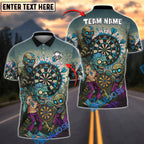BlueJose Darts Zombie Attack Personalized Name, Team Name Shirt (4 Colors)