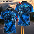 BlueJose Darts Volcanic Lava Queen Goddess Personalized Name, Team Name Unisex Shirt (4 Colors)