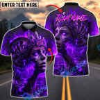 BlueJose Darts Volcanic Lava Queen Goddess Personalized Name, Team Name Unisex Shirt (4 Colors)