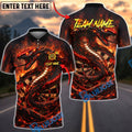 BlueJose Darts Hellfire Snake Cobra Personalized Name, Team Name Unisex Shirt (4 Colors)