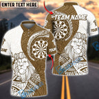 BlueJose Darts Lion King Tribal Personalized Name, Team Name Unisex Shirt (4 Colors)