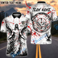 BlueJose Darts Angel God Cross Splash Personalized Name, Team Name Unisex Shirt (4 Colors)