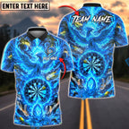 BlueJose Darts Fire Phoenix Volcanic Personalized Name, Team Name Unisex Shirt (4 Colors)