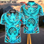 BlueJose Darts Fire Phoenix Volcanic Personalized Name, Team Name Unisex Shirt (4 Colors)