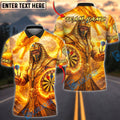BlueJose Darts Egyptian Warrior Fire Dragon Personalized Name, Team Name Unisex Shirt (4 Colors)