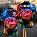 BlueJose Darts Easily Distracted By Darts Neon Sign Design Personalized Name Shirt