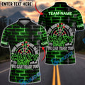 BlueJose Darts Crazy To Dart With Us Neon Quote Design Personalized Name Shirt