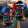 BlueJose Darts Darts Make Me Happy You Not So Much Neon Design Personalized Name Shirt