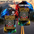 BlueJose Darts Happiness Is A Tight Threesome Dartboard Design Personalized Name Shirt