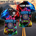 BlueJose Darts The Sexy And We Throw It Neon Dart Team Design Personalized Name Shirt