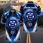 BlueJose Darts Monster Paint Lightning Personalized Name, Team Name Unisex Shirt (4 Colors)