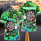 BlueJose Darts Graffiti Game Cartoon Dartboard Multicolor Options Personalized Name Shirt (4 Colors)