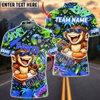 BlueJose Darts Graffiti Cool Monkey Game Character Multicolor Options Personalized Name Shirt (4 Colors)