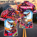 BlueJose Darts Graffiti Cool Dolphin Game Character Multicolor Options Personalized Name Shirt (4 Colors)