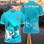 BlueJose Darts Blazing Fox Dartboard Multicolor Options Personalized Name Shirt (4 Colors)