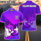 BlueJose Darts Blazing Fox Dartboard Multicolor Options Personalized Name Shirt (4 Colors)