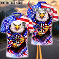 BlueJose Darts American Eagle USA Flag New Day Dartboard Personalized Name Shirt