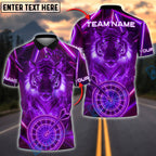 BlueJose Darts Neon Tiger Aim Customized Name, Team Name 3D Shirt (4 Colors)