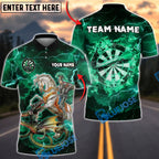 BlueJose Darts Knight Slaying Dragon Multicolor Options Personalized Name Shirt (4 Colors)