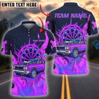 BlueJose Darts Hot Rod Inferno Personalized Name, Team Name Shirt (4 Colors)