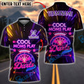 BlueJose Darts Neon Cool Moms Play Darts Crown Dartboard Design Personalized Name Shirt