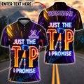 BlueJose Darts Neon Quote Just The Tip I Promise Funny Dart Player Personalized Name Shirt