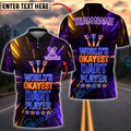 BlueJose Darts Neon Funny Quote World‚Äôs Okayest Dart Player Personalized Name Shirt