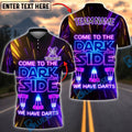 BlueJose Darts Neon Quote Come To The Dark Side We Have Darts Personalized Name Shirt