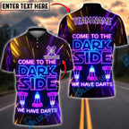 BlueJose Darts Neon Quote Come To The Dark Side We Have Darts Personalized Name Shirt