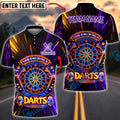 BlueJose Darts Neon Dartboard Bar Quote There Is No Crying In Darts Personalized Name Shirt