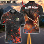 BlueJose Darts Shadow Ninja Dartboard Multicolor Options Personalized Name Shirt (4 Colors)