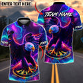 BlueJose Darts Neon Thunder Eagle Dartboard Personalized Name Shirt