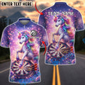 BlueJose Darts Flower Garden Unicorn Sparkle Personalized Name Shirt