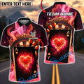 BlueJose Darts Ace of Hearts Romantic Casino Style Personalized Name Shirt