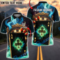 BlueJose Darts Ace of Clubs Luxury Neon Smoke Personalized Name Shirt