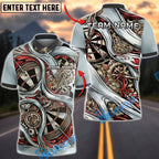 BlueJose Darts Steampunk Gear Dartboard Mechanical Art Personalized Name, Team Name Unisex Shirt (4 Colors)
