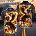 BlueJose Darts Flaming Pegasus Fire Unicorn Personalized Name, Team Name Unisex Shirt (4 Colors)