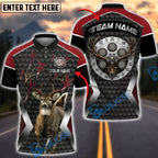BlueJose Darts Hunter Deer Buck Personalized Name, Team Name Unisex Shirt (4 Colors)