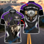 BlueJose Darts Hunter Moose Antlers Personalized Name, Team Name Unisex Shirt (4 Colors)