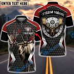 BlueJose Darts Hunter Moose Antlers Personalized Name, Team Name Unisex Shirt (4 Colors)