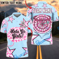 BlueJose Darts Let‚Äôs Go Girls Cowgirl Personalized Name Shirt