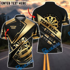 BlueJose Darts Gold Modern Dartboard Pro Style Personalized Name, Team Name Unisex Shirt (6 Colors)