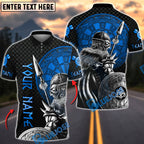 BlueJose Darts Viking Norse Warrior Rune Shield Multicolor Options Personalized Name Shirt (6 Colors)