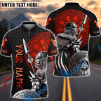 BlueJose Darts Viking Norse Warrior Rune Shield Multicolor Options Personalized Name Shirt (6 Colors)
