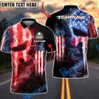 BlueJose Darts USA Dartboard Fire Smoke Punisher Skull Design Personalized Name Shirt