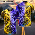 BlueJose Darts Viking Battle Lightning Multicolor Options Personalized Name Shirt (4 Colors)