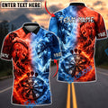 BlueJose Darts Viking Battle Lightning Multicolor Options Personalized Name Shirt (4 Colors)