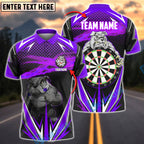 BlueJose Darts Bulldog Lightning Customized Name, Team Name 3D Shirt (4 Colors)