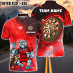 BlueJose Darts Cosmic Bulldog Customized Name, Team Name 3D Shirt (4 Colors)