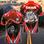 BlueJose Darts Power Lightning Bulldog Customized Name, Team Name 3D Shirt (4 Colors)